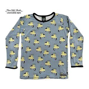 Villervalla Sz 122 (7Y) Organic Vespa Scooter Shirt